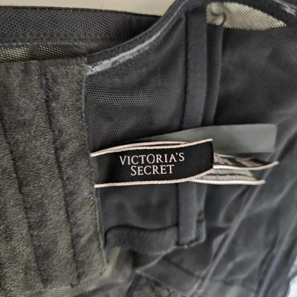 Victoria's Secret Women Lace Cropped Corset XL Black - Picture 10 of 11